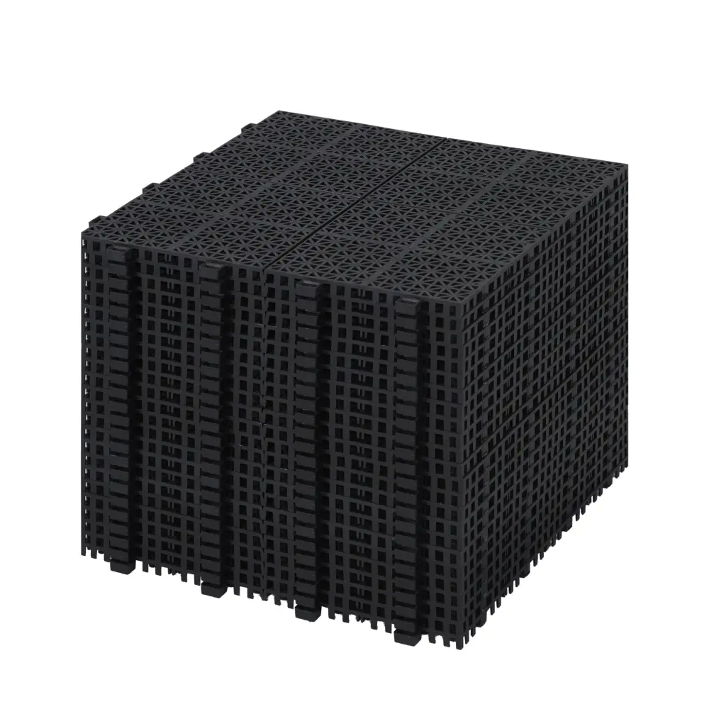 12x12 Inch Black Interlocking Deck Tiles Plastic Waterproof Outdoor beefurni