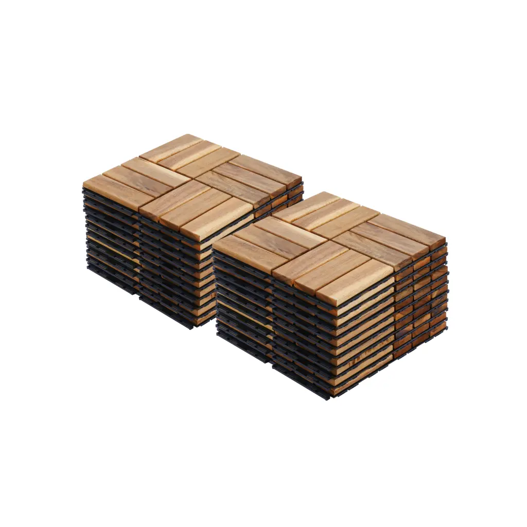 20-Piece Interlocking Deck Tiles Checker Pattern, 12" x 12" Yellow beefurni