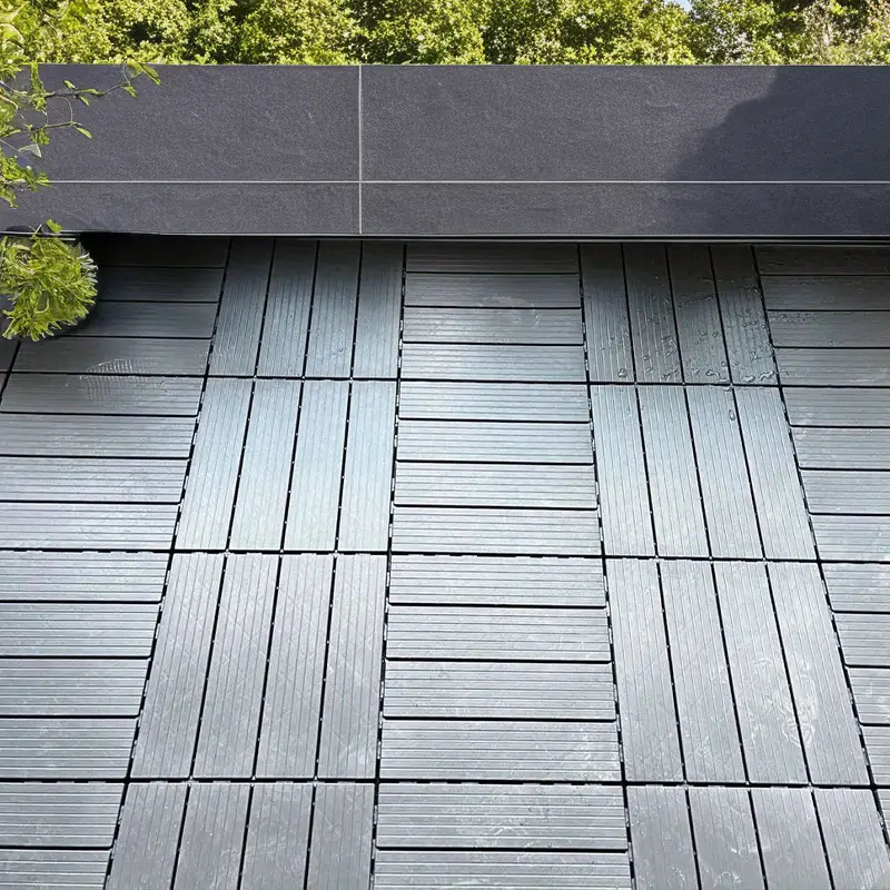 27 Pack Interlocking Polymer Deck Tiles 12"X12" Square Water Resistant Outdoor pp furniture