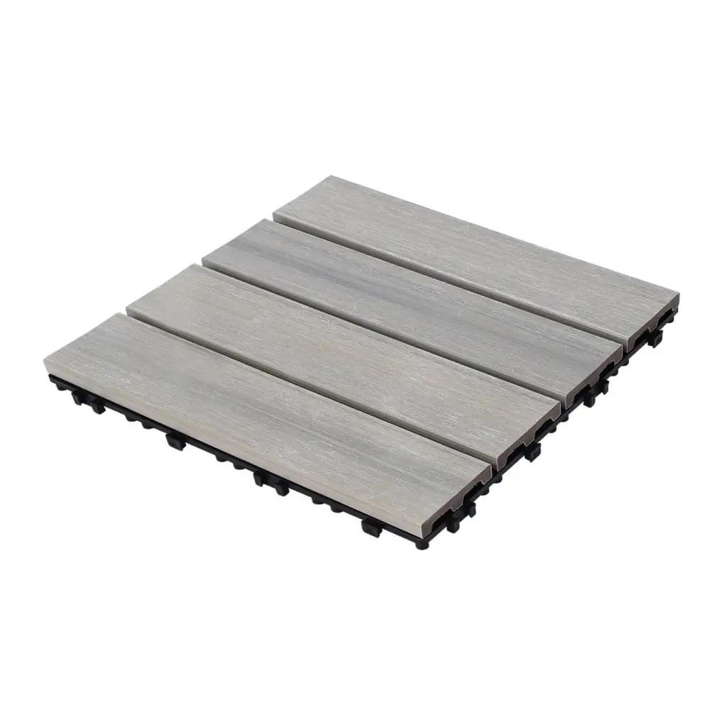 Pack 22 WPC Wood Plastic Composite Patio Deck Tiles Outdoor Flooring rnb