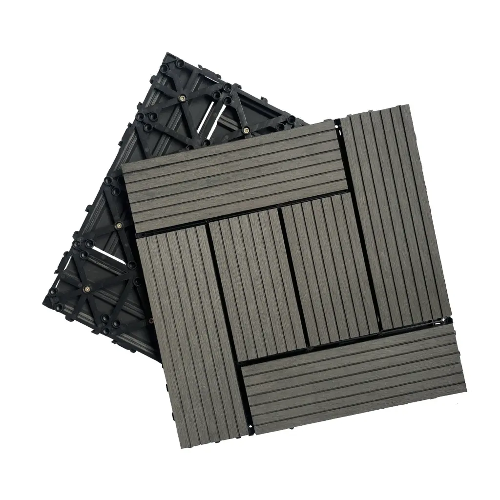 Timber Polymer Carbon Fiber Deck Tiles Set 20Pcs Durable Decking Resistant Outdoor rnb