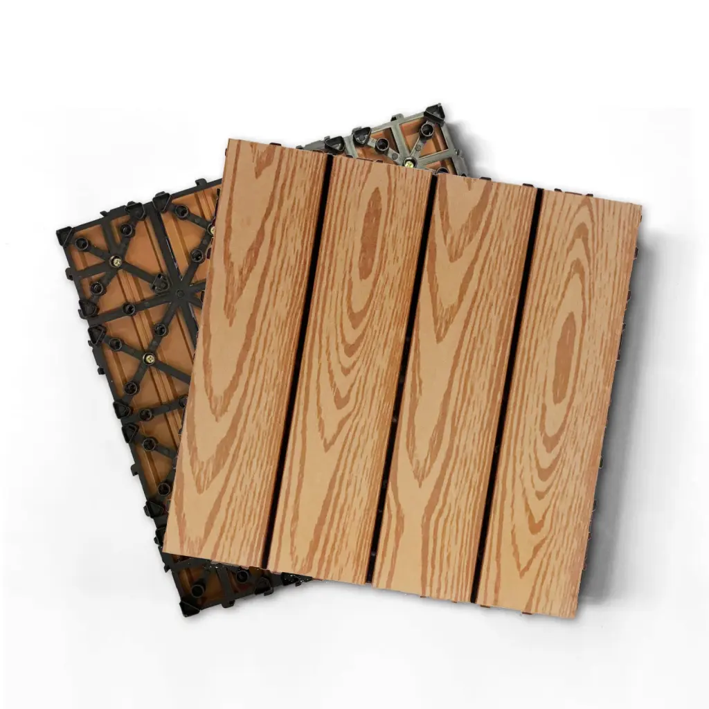 Wood Plastic Composite Deck Tiles Set 20Pcs, Composite Decking Resistant rnb