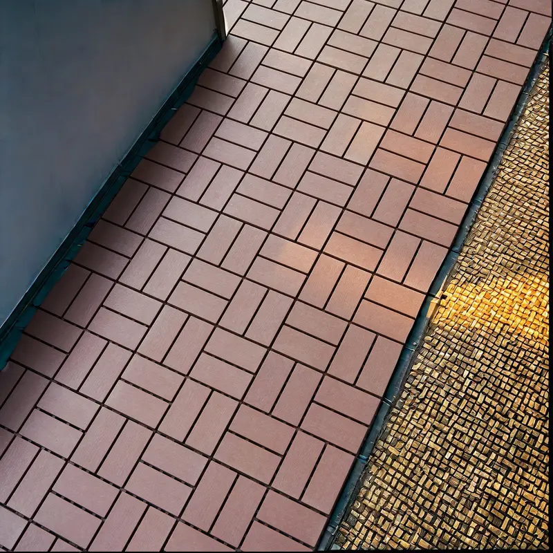 Polymer Interlocking Deck Tiles 44 Pack 12X12 Inch Water Resistant All Weather Outdoor watty