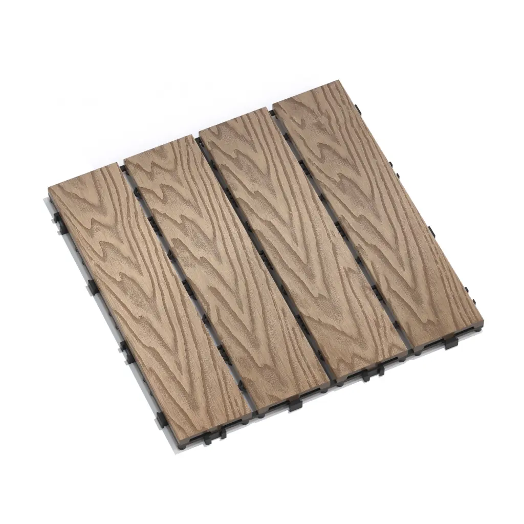 Patio Floor Tiles Pack 11, WPC Timber Polymer Carbon Fiber Patio Deck Tiles rnb
