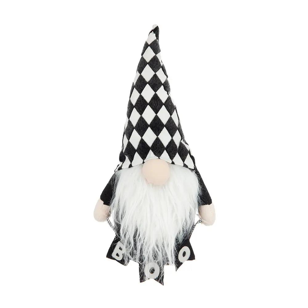 8.3X4.7X15.7 Inch Halloween Gnome Decor Black White Polyresin Figurine w2078