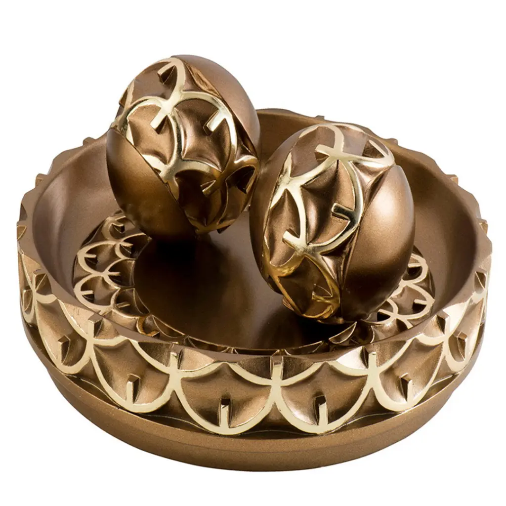 11.75 Inch Long Polyresin Decorative Bowl Mystic Owl Precious Metal Finish california home