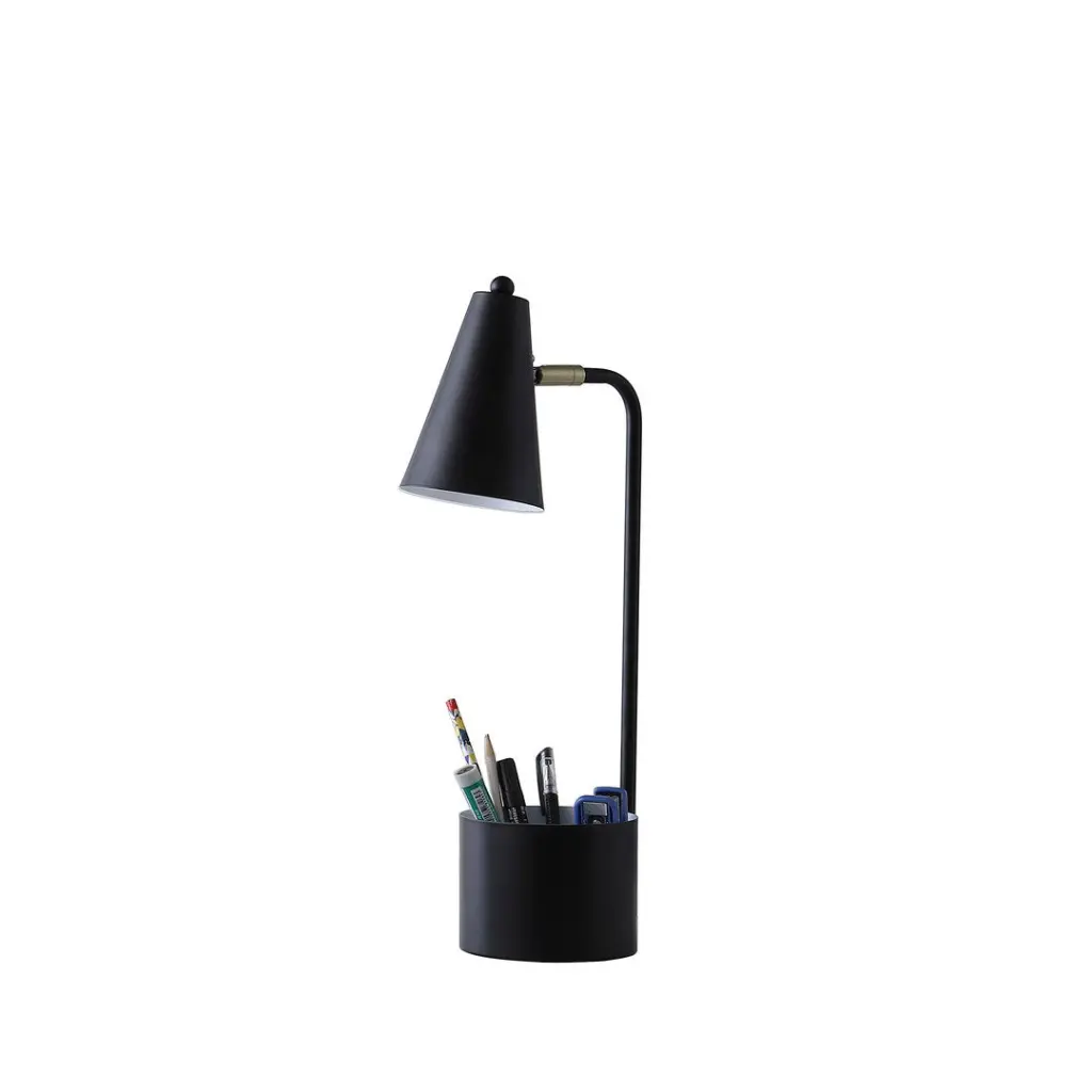 19.5 Inch Student Black Metallic Task Desk Lamp Organizer california home