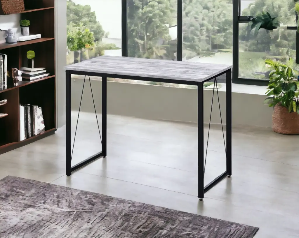 Zaidin Antique White & Black Finish Writing Desk Modern Office Furniture urban nest