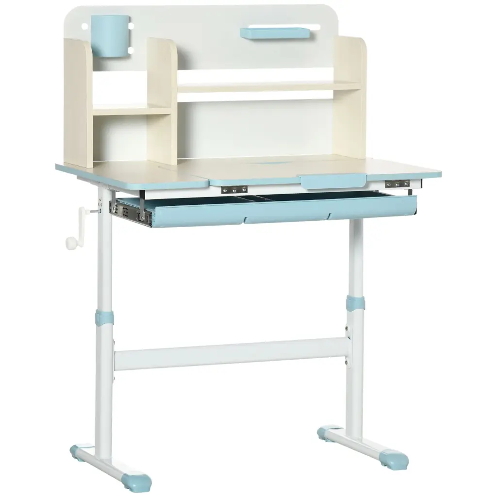 Timberen Kids Study Desk Height Customizable Children School Study Table Ergonomic Design aosom business