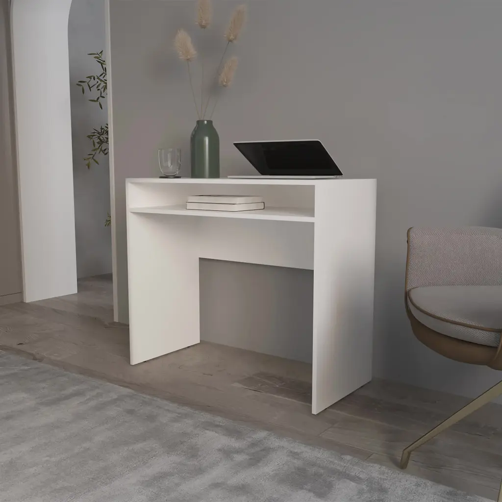 White Desk Storage Home Office or Living Space furniture max