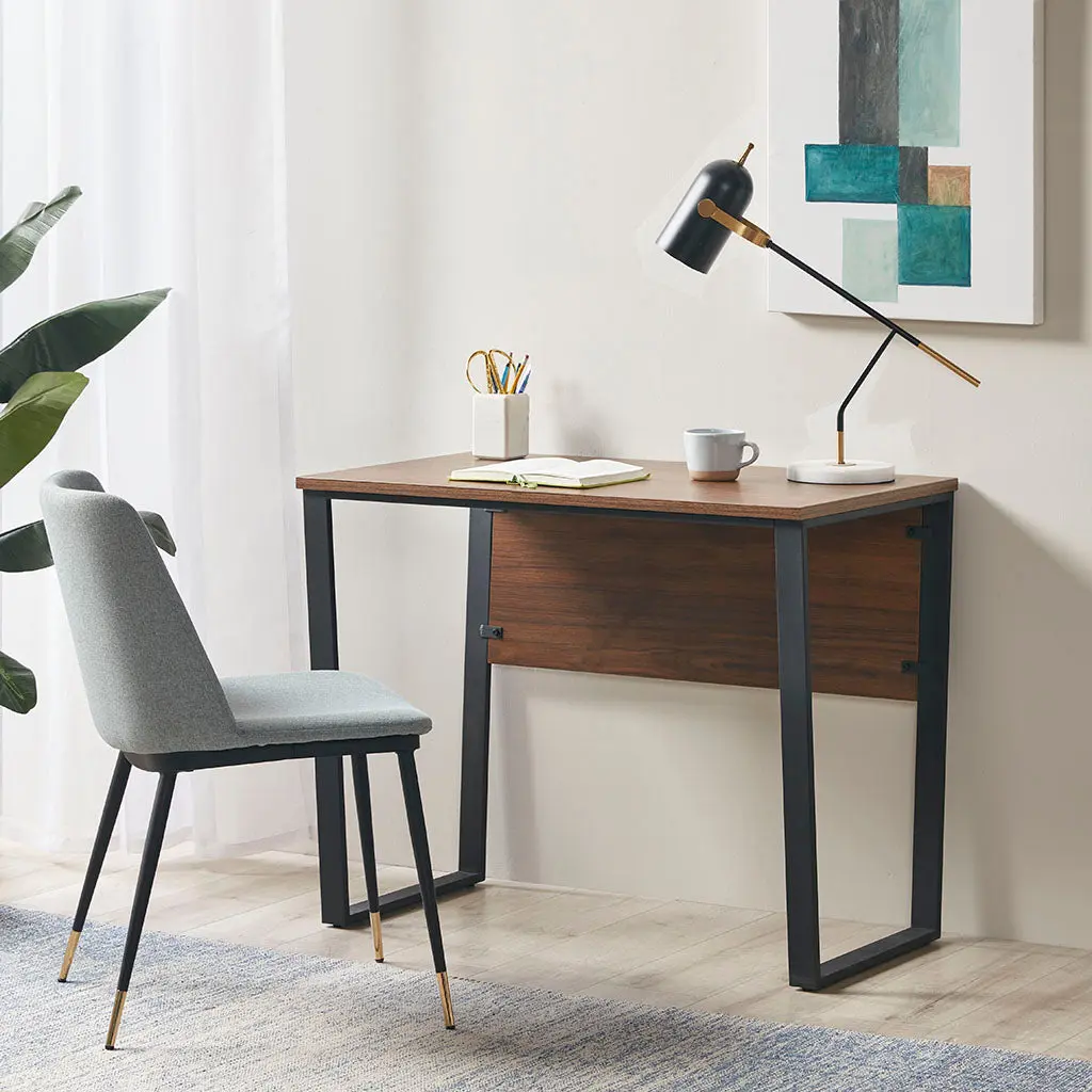 Carlyle Desk Dark Coffee MDF Home Office Desk Durable Finish jla