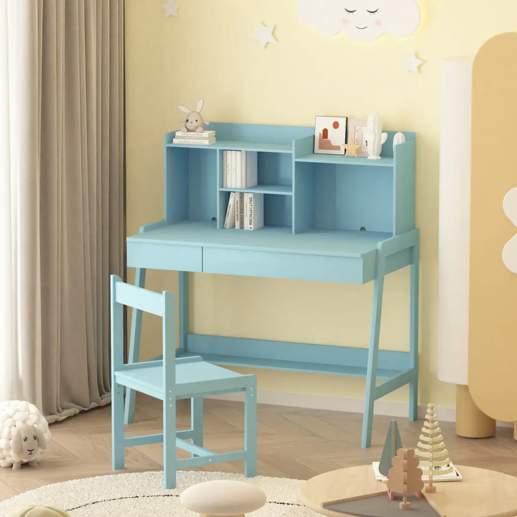 Modern Classic Desk Childrens Desk Solid Timber Desk Bedroom Boy And Girl Study Table jxy furniture