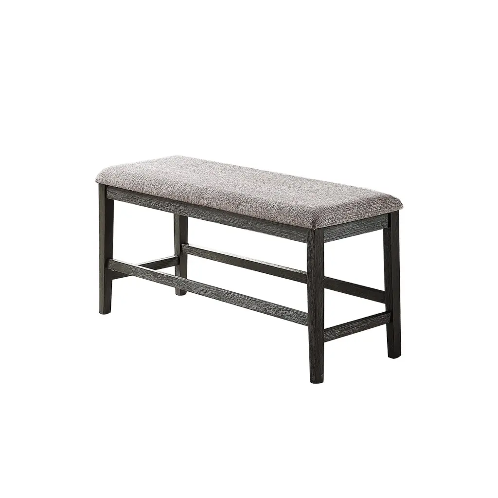 High Bench Upholstered Cushion Grey Solid Grey Dining Room Elastomer simple relax