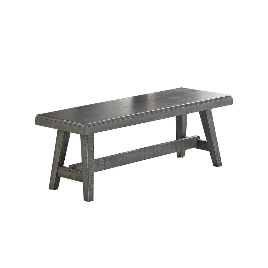 Sturdy Timber Dining Bench Grey Elastomer Wood Frame Dining Room simple relax