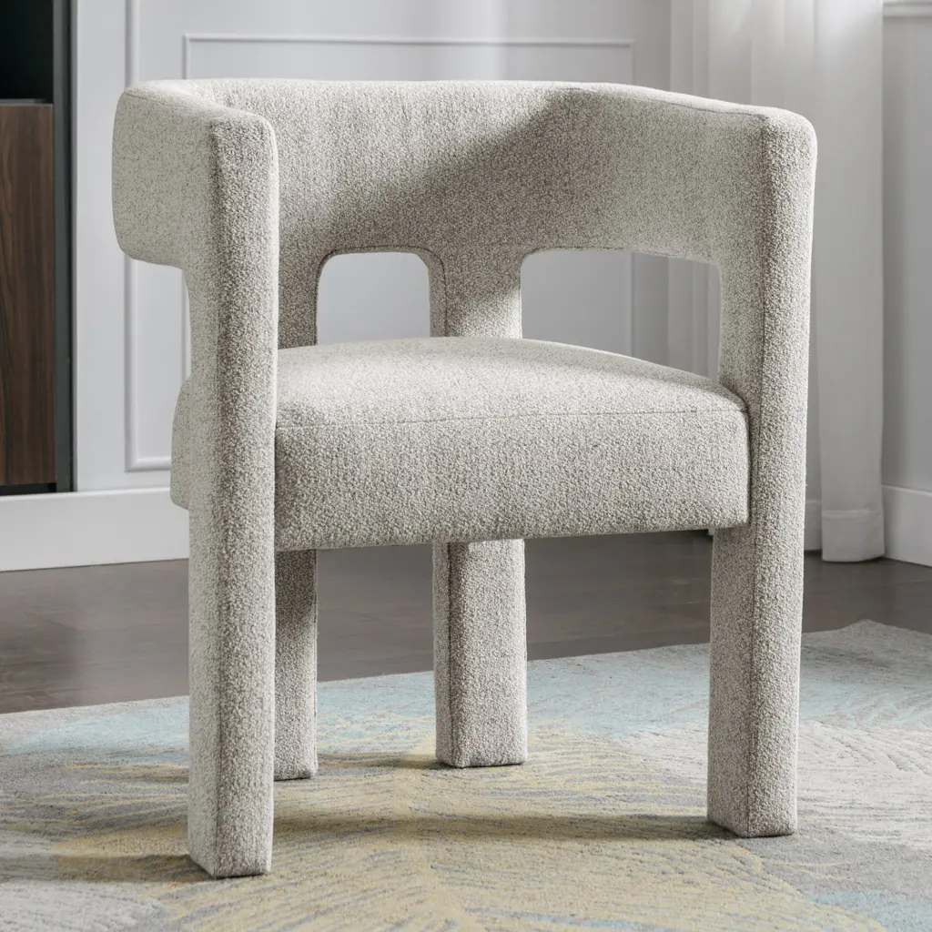 Contemporary Upholstered Accent Chair Dining Chair Crafted Material bed best