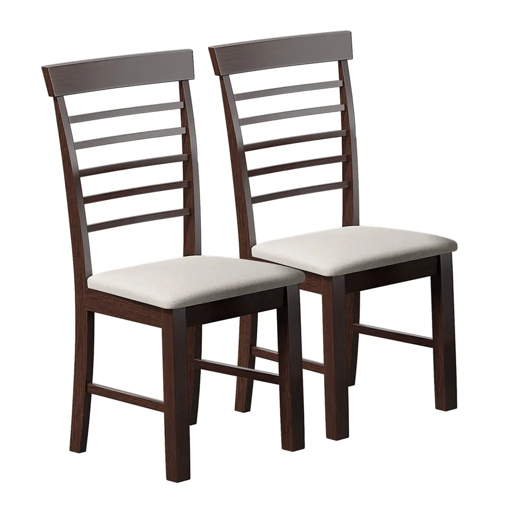2 Pcs Retro Dining Chair Rustic Elastomerwood Upholstered Chair Set first choice products