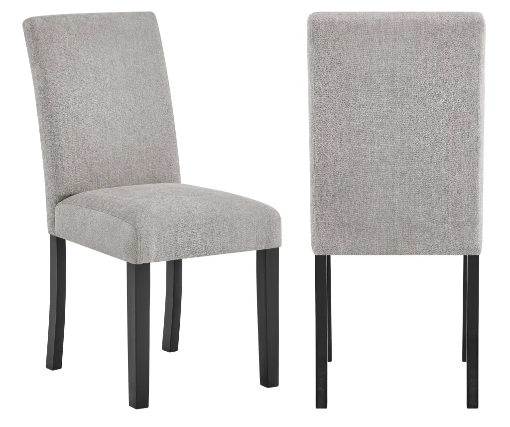 4Pc Contemporary Parson Style Chairs Black Frame Upholstered Padded Seats kanepe