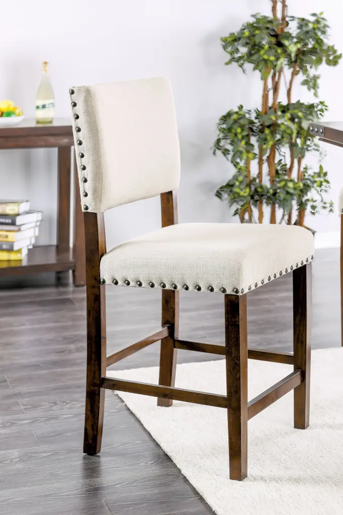 Classic Ivory Counter Height Dining Chairs Set 2 - Padded Seat Kitchen Chairs kanepe