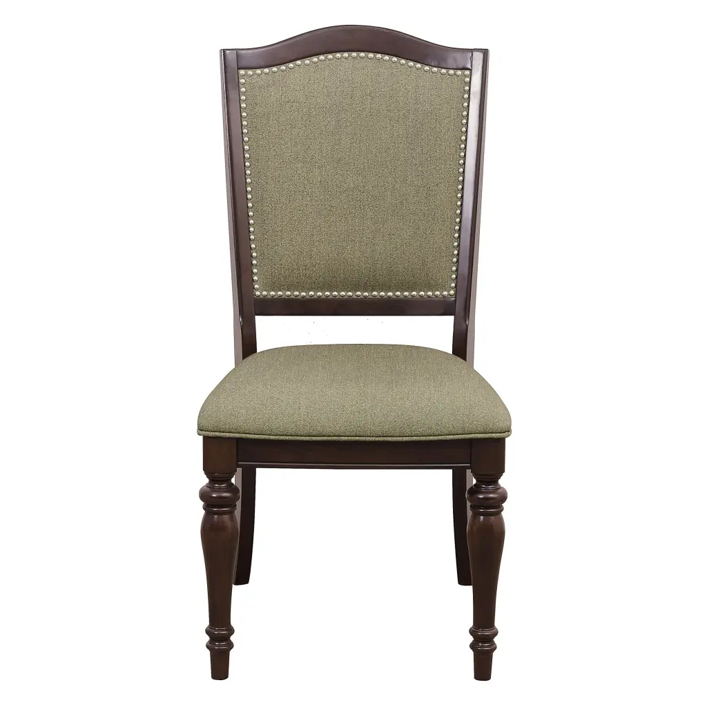 Dark Cherry Finish Dining Chairs Set 2 Upholstered Seat And Back Traditional kanepe