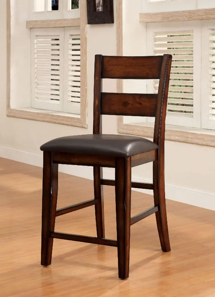 Set 2 Dark Cherry Counter Height Dining Chairs Bold & Robust Design kanepe