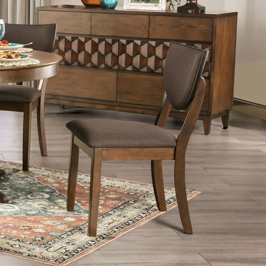 Set 2 Dark Chocolate Walnut Finish Solid Wood Dining Side Chairs kanepe