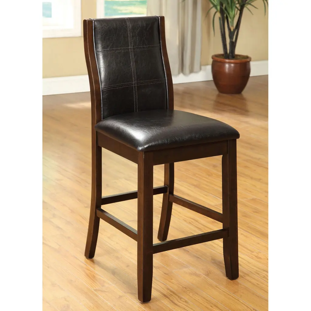 Transitional Dining Room Counter Height Chairs Set 2Pc High Chairs Modern Design kanepe