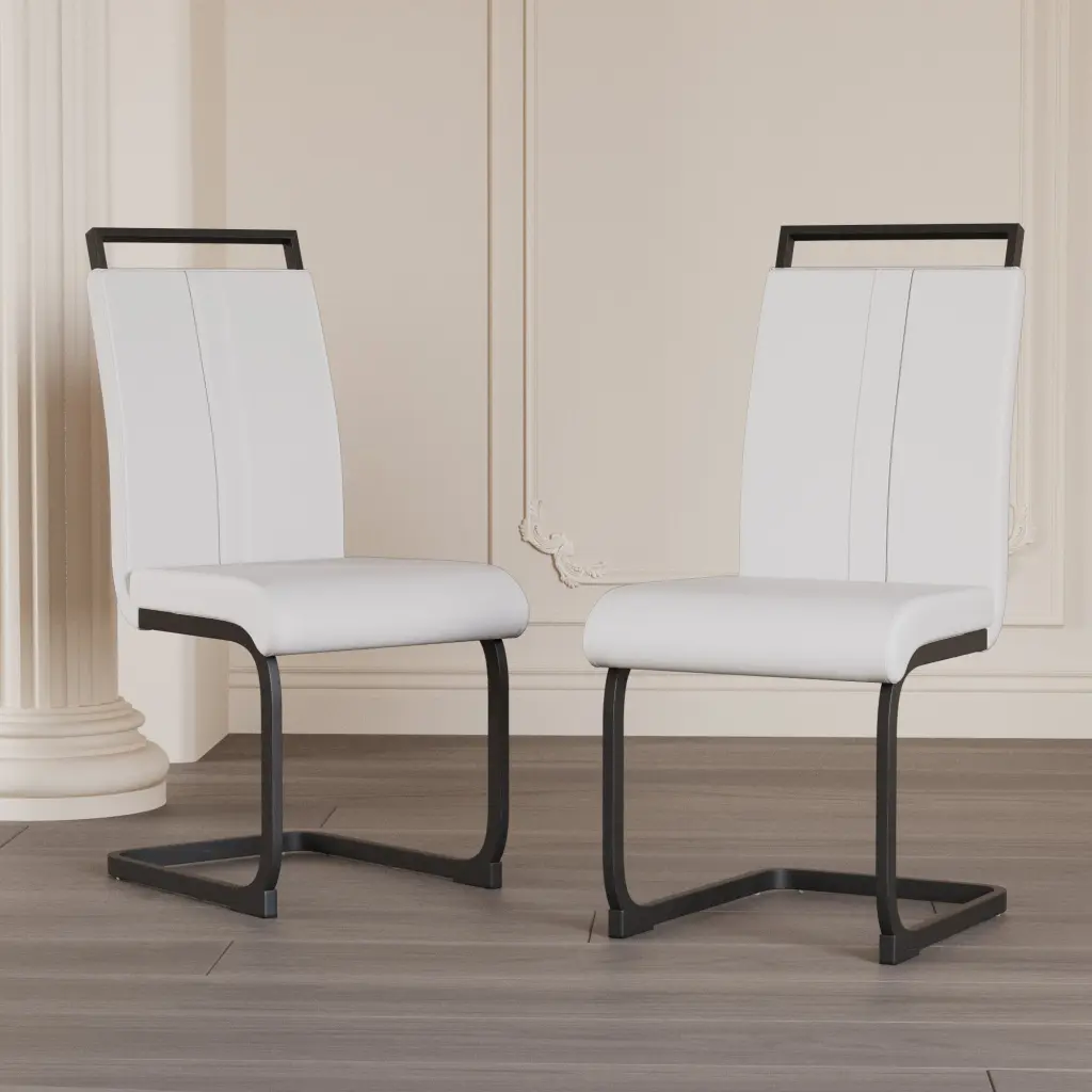 Modern Dining Chairs PU Faux Leather High Back Upholstered Side Chair nuoli furniture