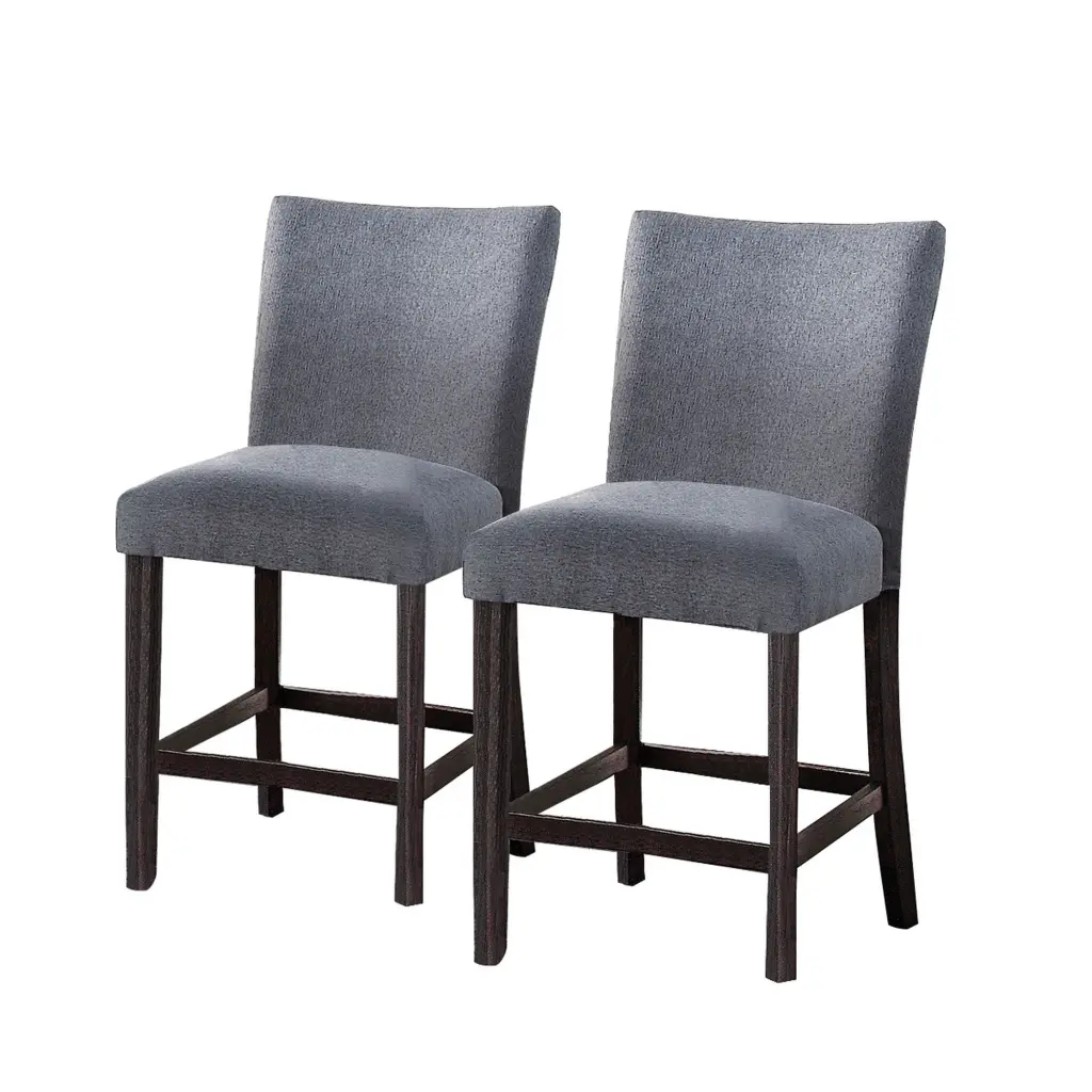 Counter Height Chairs Curved Back Set 2 Blue And Brown Dining Room Seating royal hampton