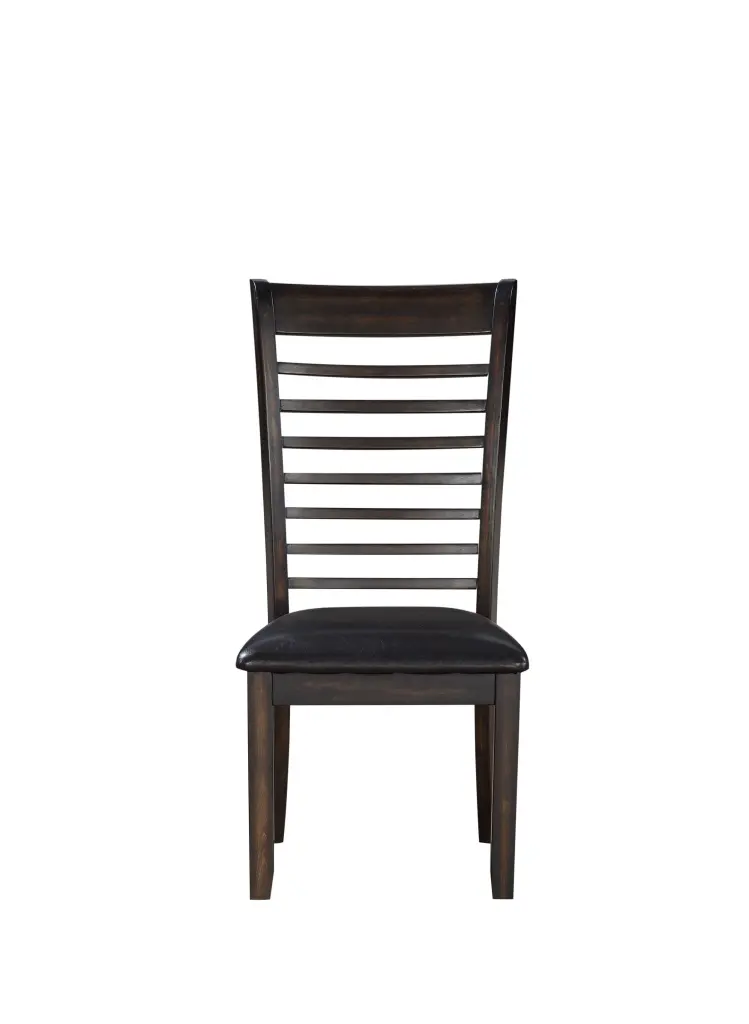 Ally Side Chair Set 2 Antique Charcoal Dark Brown Timber Dining Chairs steve silver furniture