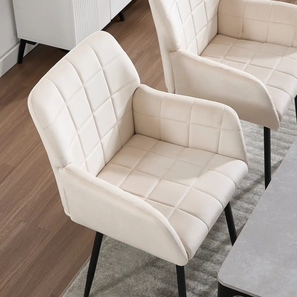 Dining Chairs Set 2 Upholstered Kitchen Chairs Cozy Seating w3112-czo furniture