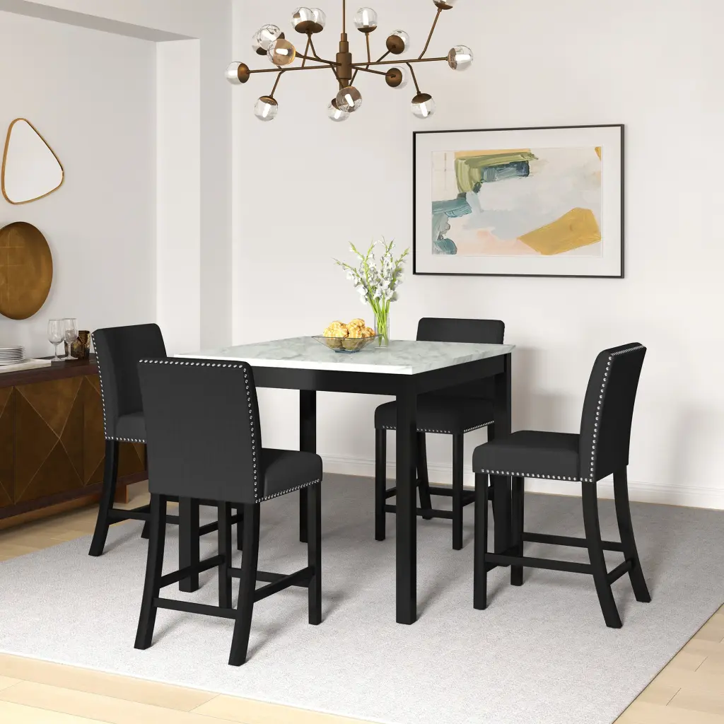 5 Piece Dining Table and Chair Set Timberen Dining Table Chairs chuangyuan wood industry
