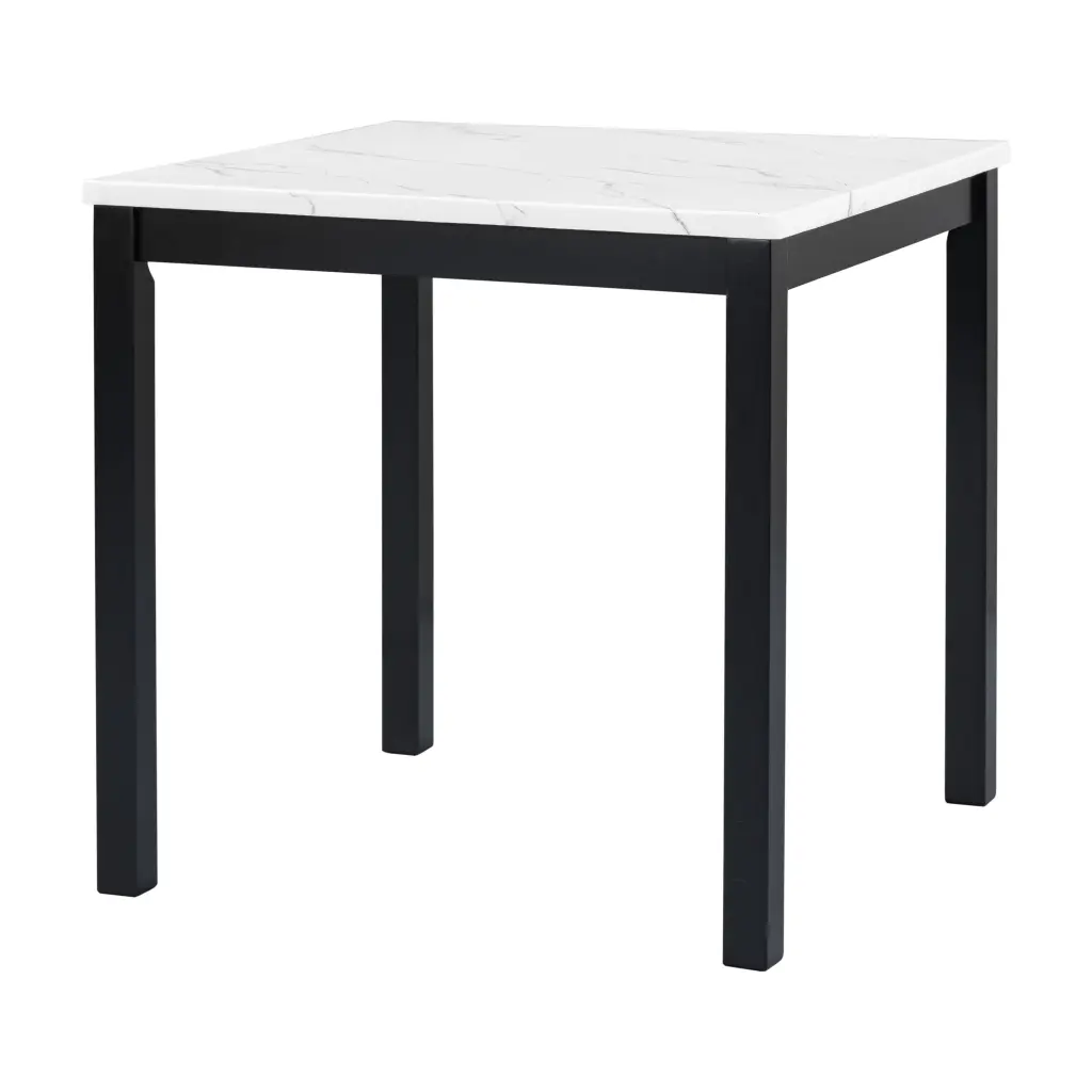 5 Piece Counter Height Dining Set Faux Stone Top Table Chairs inspirit