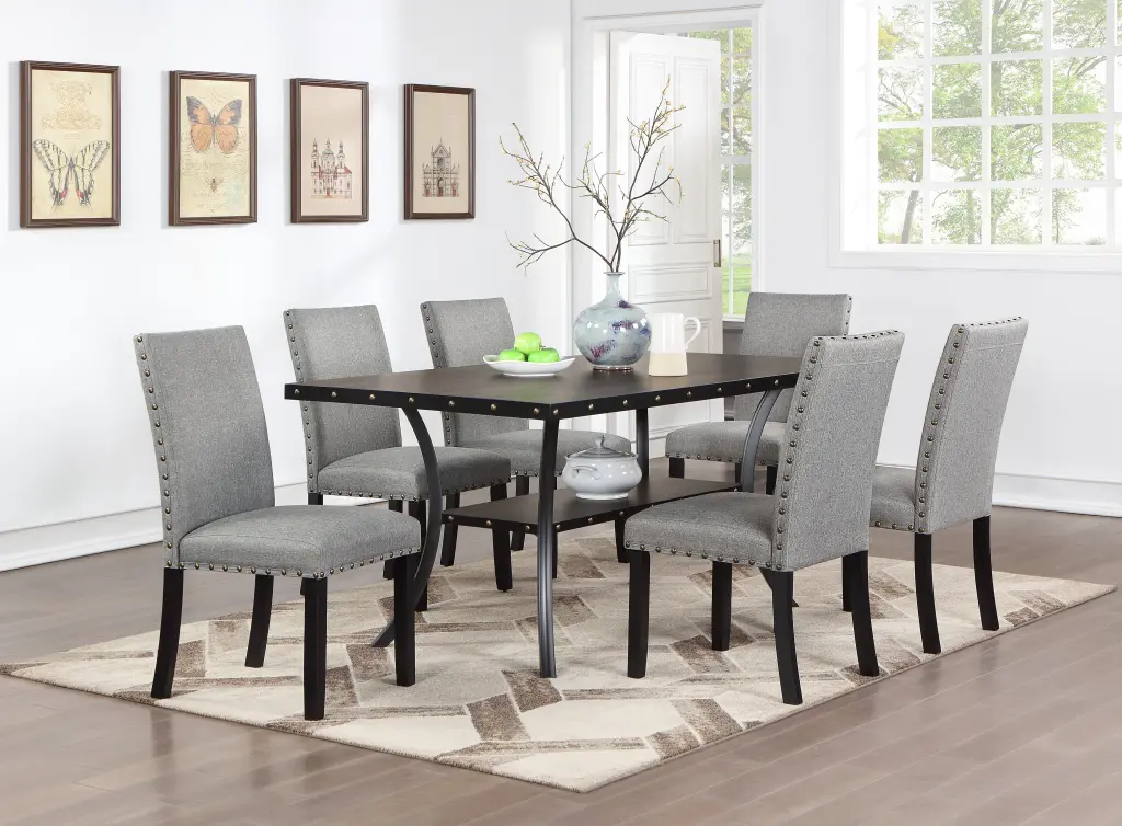 Modern Classic Dining Room Set Natural Timber Rectangle Top Table kanepe