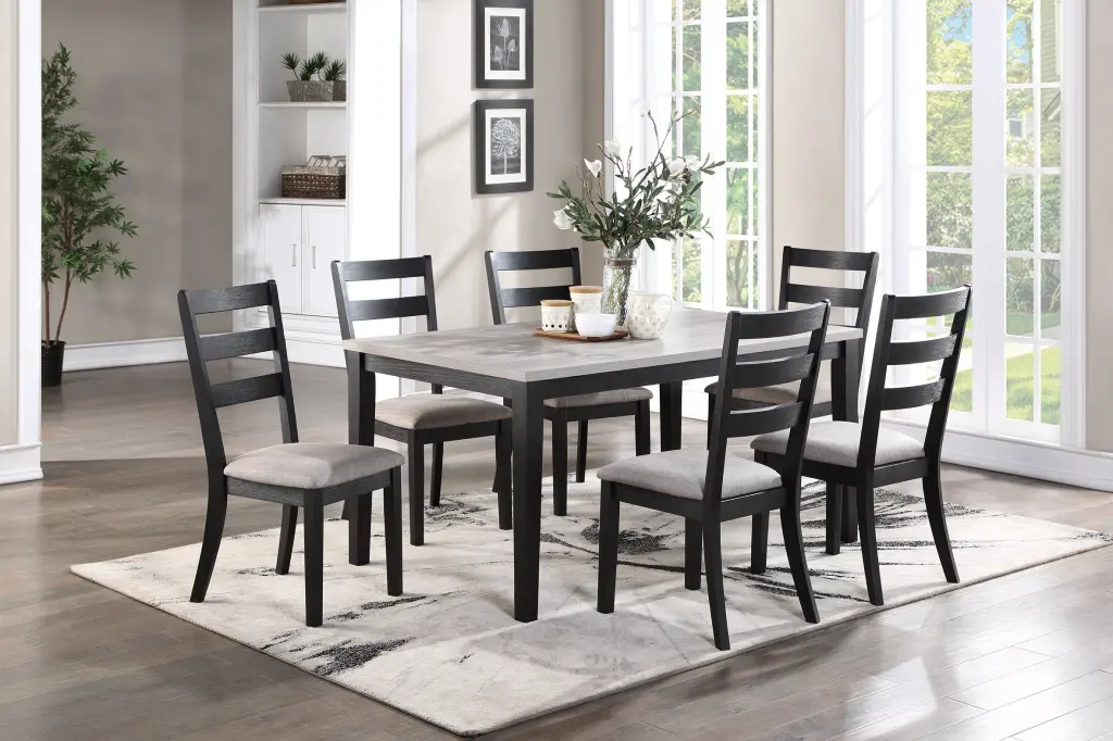 Natural Effortless Timberen Table Top 7 Piece Dining Set Dining Room kanepe