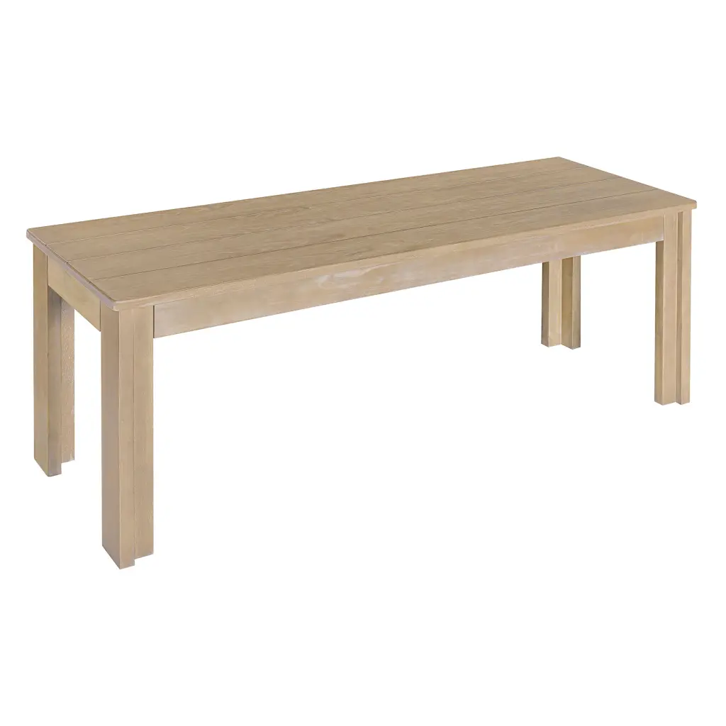 3 Piece Retro Dining Set Rectangular Trestle Table and 2 Timber Benches rnb