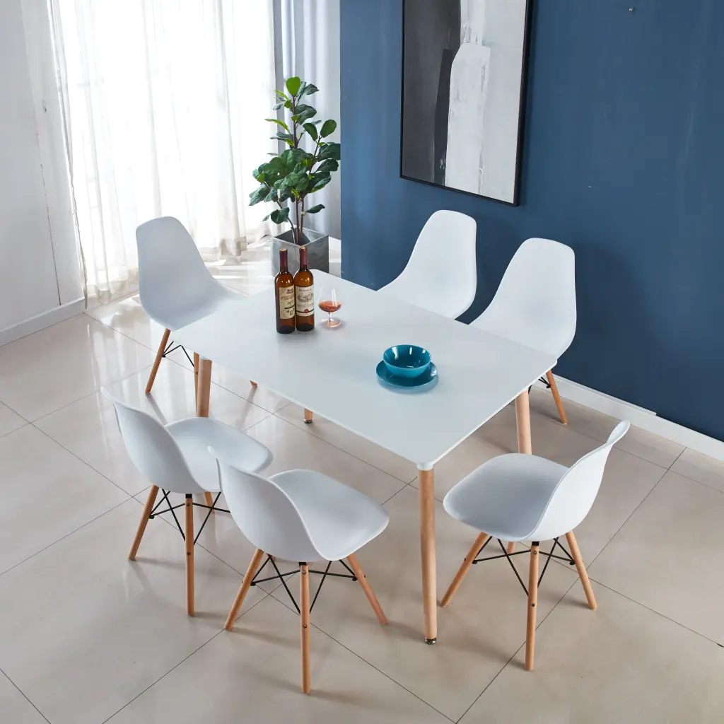 1 6 Table And Chair Set Dining Room Stationery 7Piece Dining Set Kitchen rnb