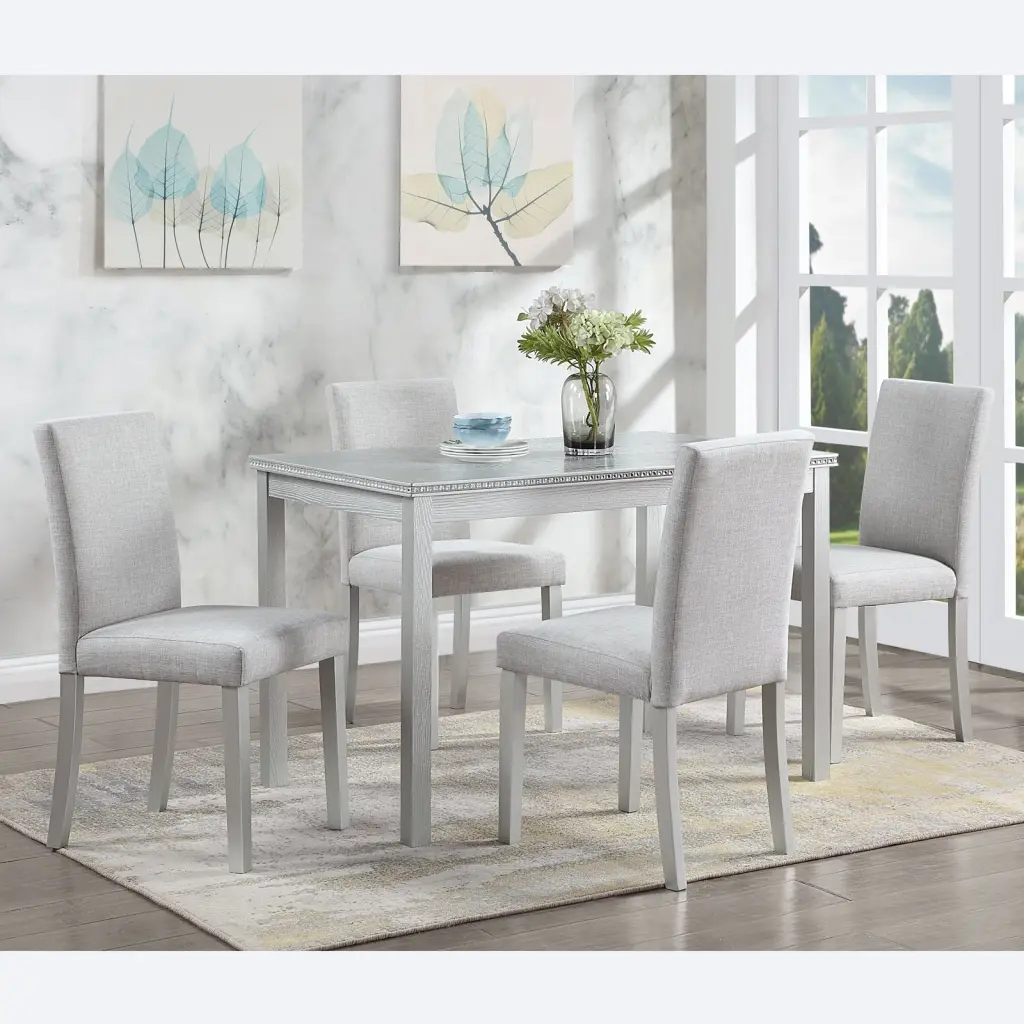 5 Piece Timberen Rectangular Dining Table Set Kitchen Table Set fullbarn e-commerce
