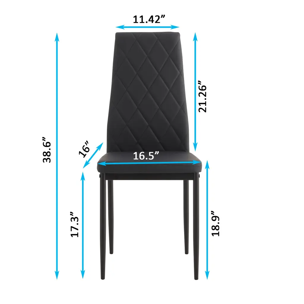 5 Piece Rectangle Dining Table Set Tempered Glass Kitchen jws-w241