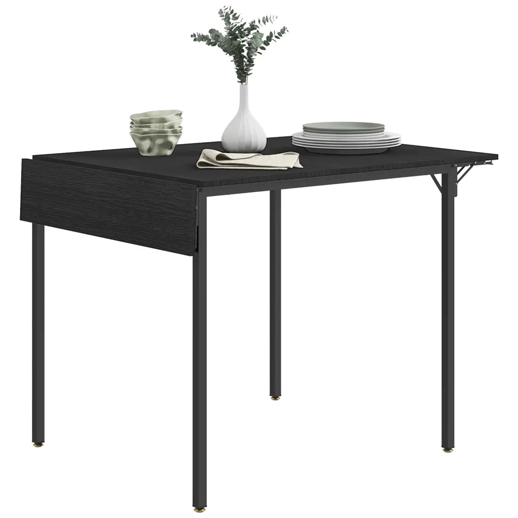 Homcom Industrial Folding Dining Table 2 To 4 Space Saving Drop Leaf Kitchen Table aosom business