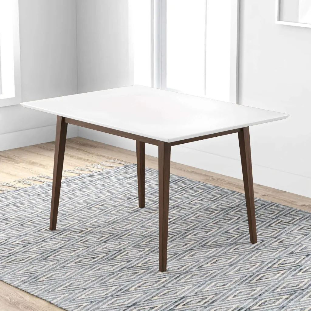 Levi Modern Style Solid Timber Rectangular Dining Kitchen Table 47 Inch Brown ashcroft furniture