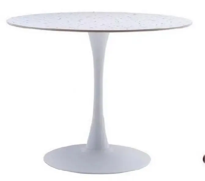 Table Top Only White Stone Round Dining Table White Sintered Stone bn smart home w1164