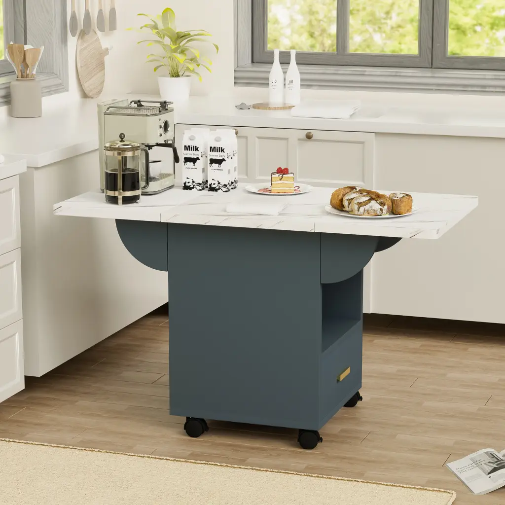 39.4 Inch Timber Folding Dining Table 4 Wheels and Folding End Table furniture specialist