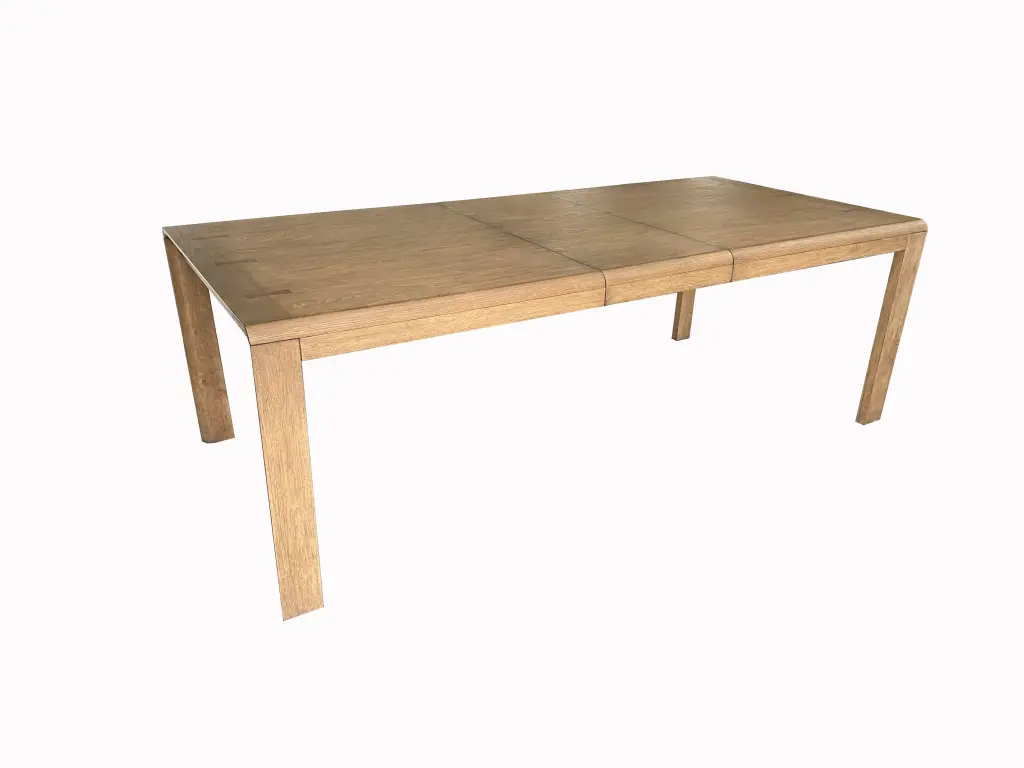 Leg Dining Table Leaf Latte Light Brown Solid Timber Mdf ihomefurnishings