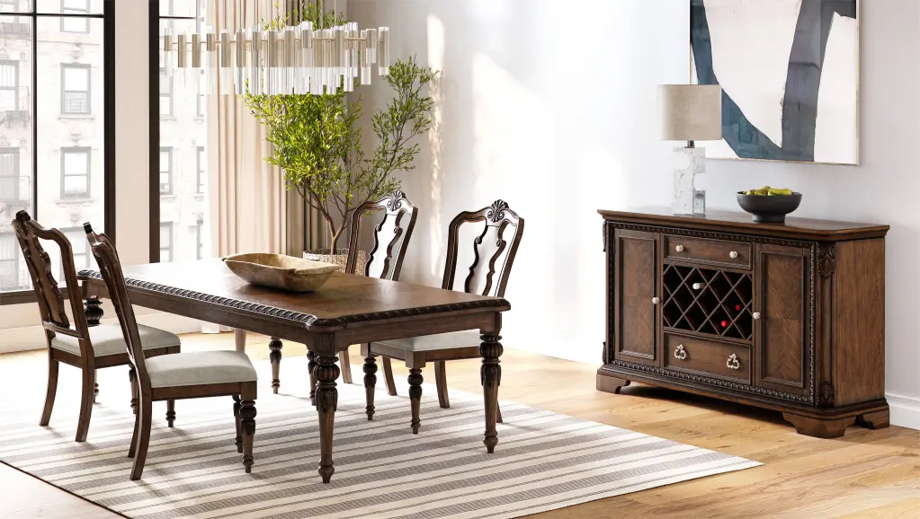 Mahogany Expandable Dining Table Traditional Solid Timber MDF Extendable Table Kitchen ihomefurnishings