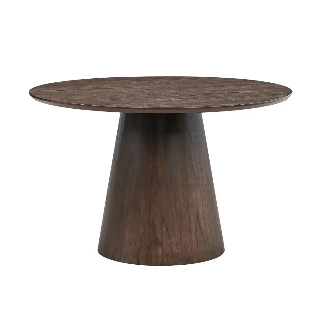 47.24 Inch Round Modern Style MDF Wood Dining Table Kitchen Living Room justone