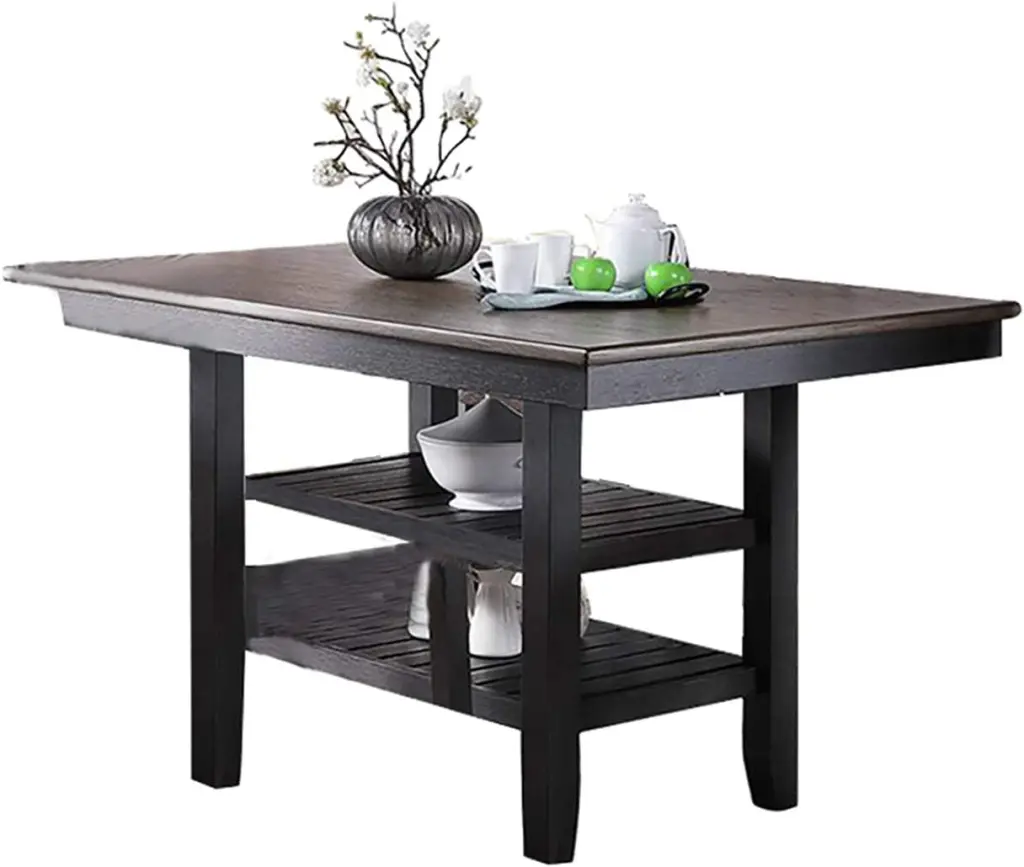 1Pc Counter Height Dining Table Dark Coffee Finish Kitchen Breakfast Dining Table kanepe
