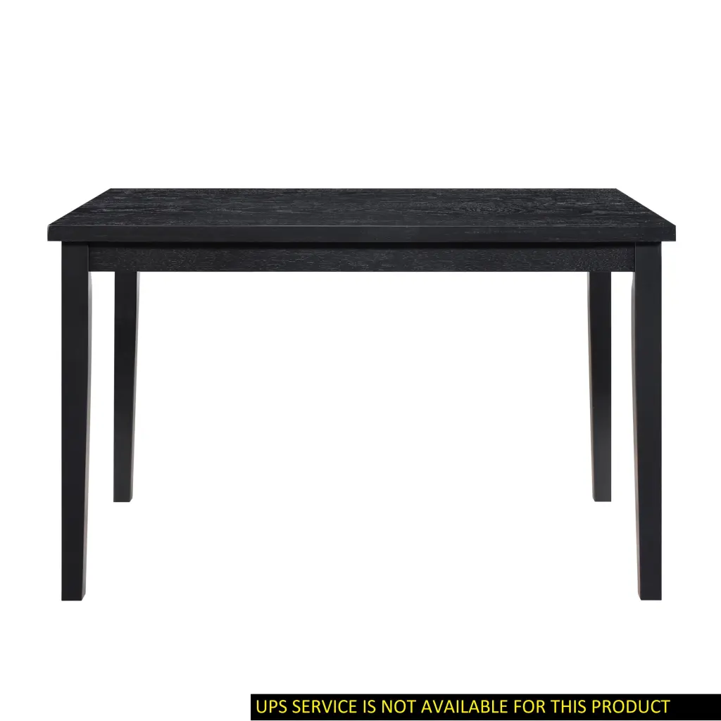 Black Finish Dining Table Casual Style Dining Room Timberen Home Decor kanepe