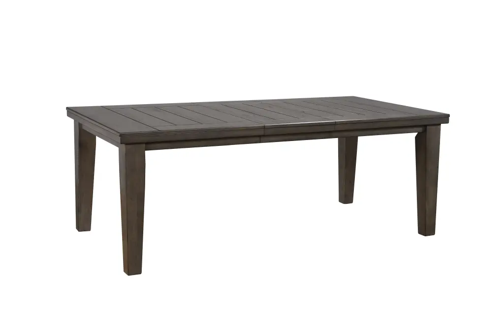 Contemporary Style Rectangular Dining Table 18 Inch Leaf Tapered Base kanepe
