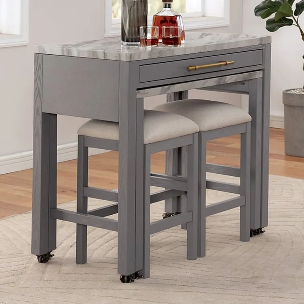 Light Gray Counter Height Table Nested Table Dining Room Home Decor kanepe