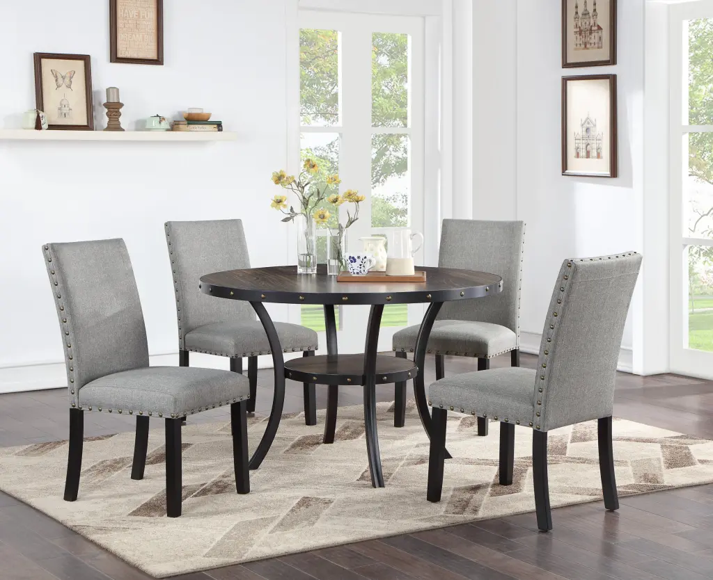 Modern Round Dining Table Natural Wood Timeless Home Decor kanepe
